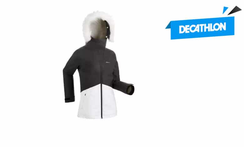 Chaqueta de Invierno y Esquí Mujer Wedze Ski-P 180 BlancoNegro