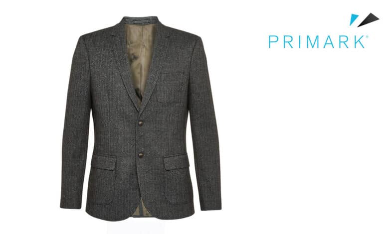 traje gris hombre primark