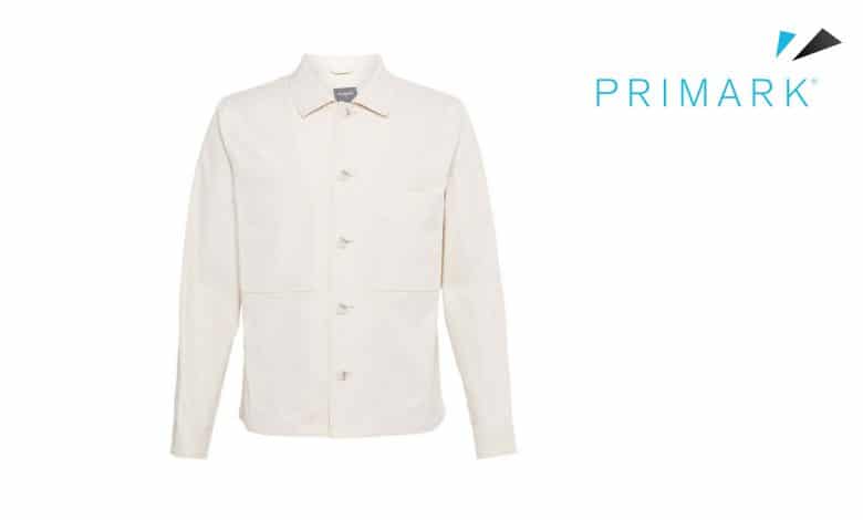 Camisa-chaqueta-color-crema-con-bolsillos-de-parche-de-Kem